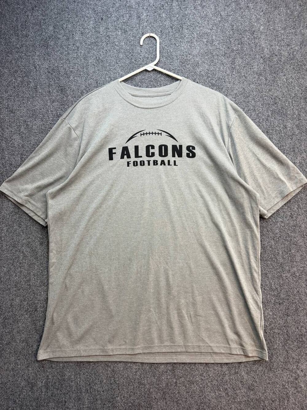 BAW Xtreme-Tek Menโs XL Gray Falcons Football Athletic T-Shirt